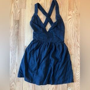 Abercrombie Black Crossback Romper Sun Dress